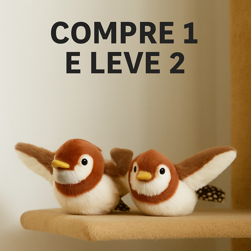 Brinquedo Passarinho Interativo para Gatos - Realismo e Diversão - compre 1 e leve 2